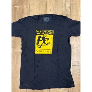 League of‎ Legends Caution Dont Chase T Shirt Black Size L Gaming Merch